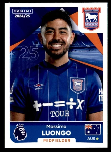 Panini Premier League 2025 Sticker - Ipswich Town Massimo Luongo No. 301