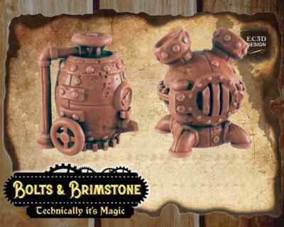 Small Boilers - True 28/32mm Scale - EC3D Design - Bolts and Brimstone - Steampu