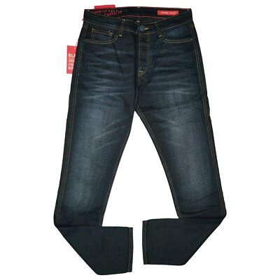 Cross Jeans Blake Mens Trousers Straight Leg Regular Fit 48 M W32 L34 D. Blue NEW