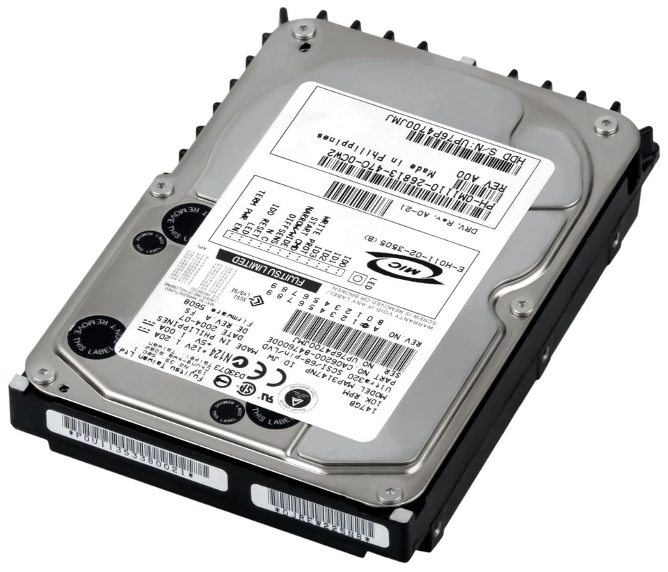 Hard Dell 0M1110 M1110 147GB 10000U/Min 8MB SCSI U320 MAP3147NP 3.5'' Inch - Image 3 of 3