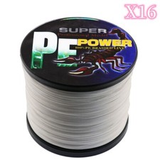 16 fili 100M-2000M bianco cavo pe Dyneema lenza da pesca intrecciata 20 libbre-500 libbre