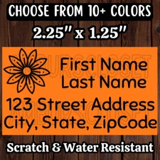50 RETURN ADDRESS MAILING LABELS 2.25"×1.25 ENVELOPE STICKERS INVITATION FLOWERS