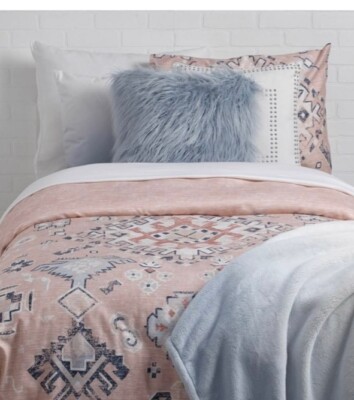 Dormify Sienna Ikat Pink Multi Twin XL Duvet Cover And Sham