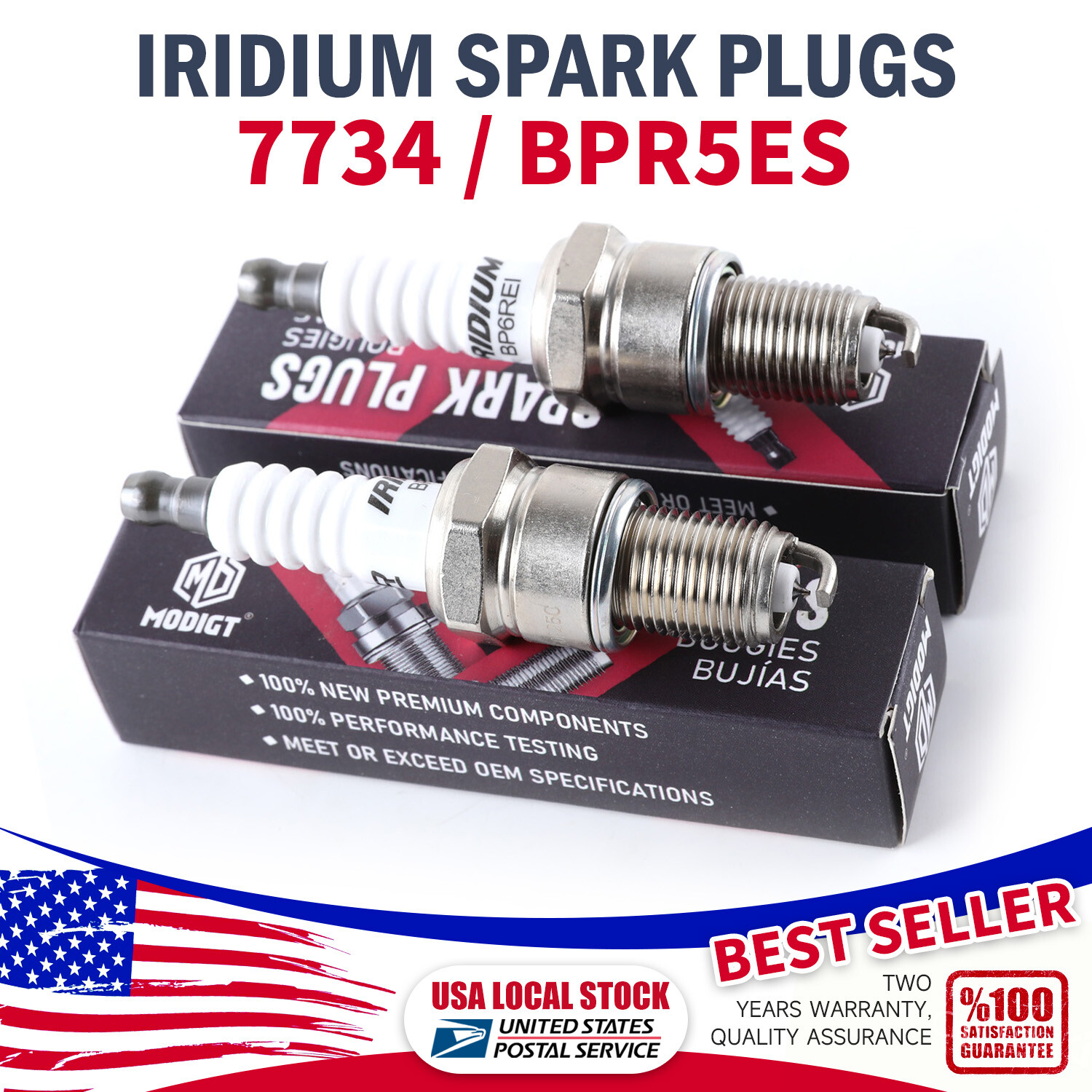 FOR NGK IRIDIUM SPARK PLUGS BPR5ES 7734 SMALL ENGINE STANDARD PLUG 4006 sh6484