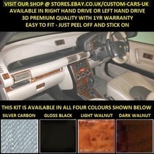 Land Rover Freelander MK1 L314 1997-03 Walnut Wood Silver Carbon Black Dash Kit