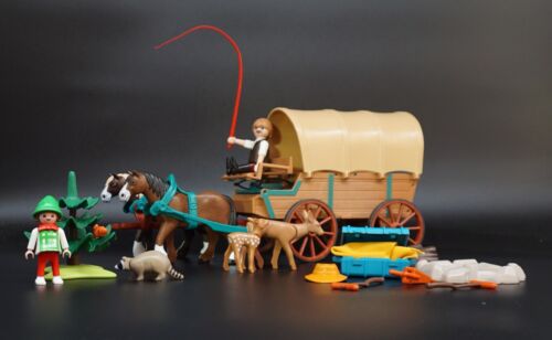 Playmobil Kutsche mit Kaltblut Pferden Kutscher Mädchen Tiere Wald Nr. R161 - Bild 1 von 1