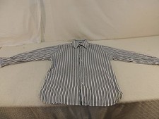 Perry Ellis Dress Shirt Men's Medium 100 Cotton White, Blue,  Black 50566