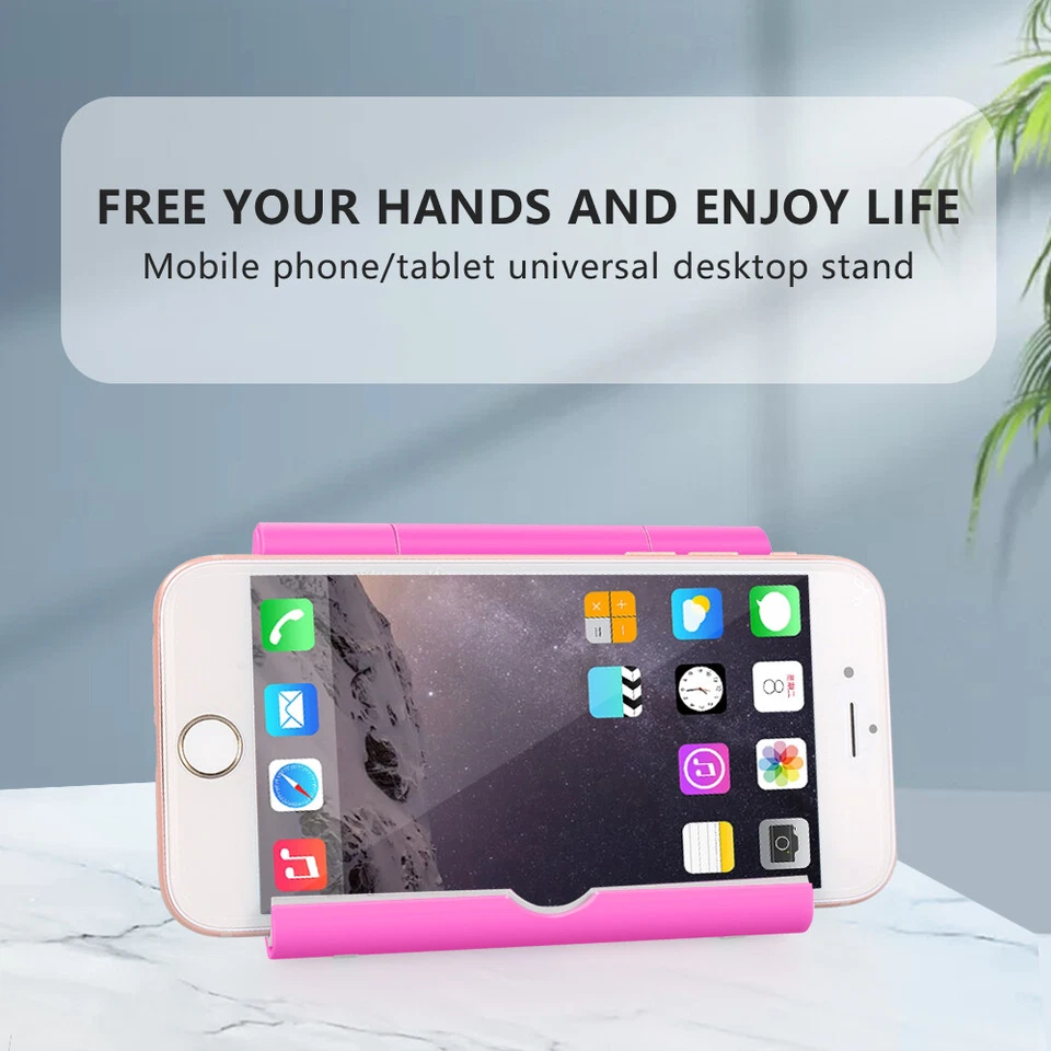 Universal Foldable Cell Phone Desk Stand Holder Mount Cradle For Phone Tablet - Image 3 of 4