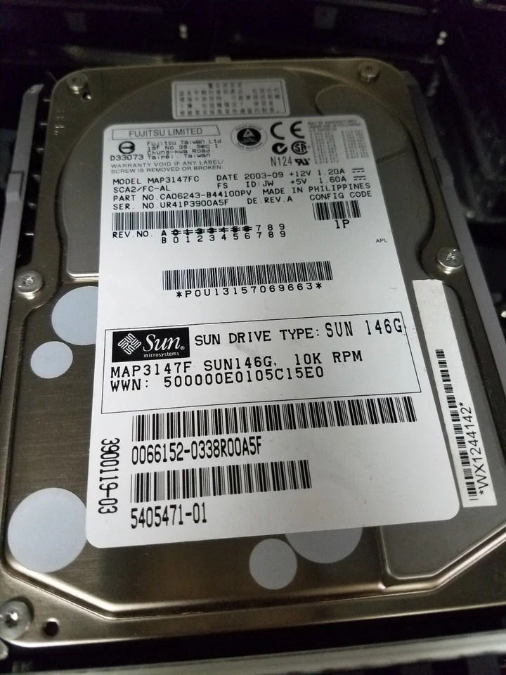 Sun 540-5471 X6817A 146GB 10K FC-AL Hard Drive for 6120 - Image 2 of 2