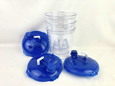 3 Ct Suction Canister Medi Vac Guardian 2000 mL w/ Sealing Lid