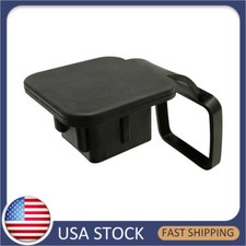 2 Black Hitch Receiver Cover Tow Trailer Tube Dustproof Plug Cap