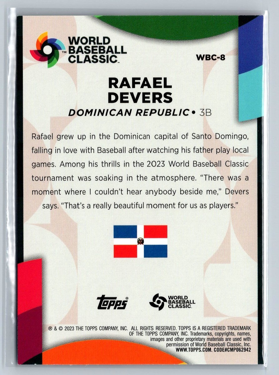 2023 Topps #WBC-8 Rafael Devers World Baseball Classic Stars Red