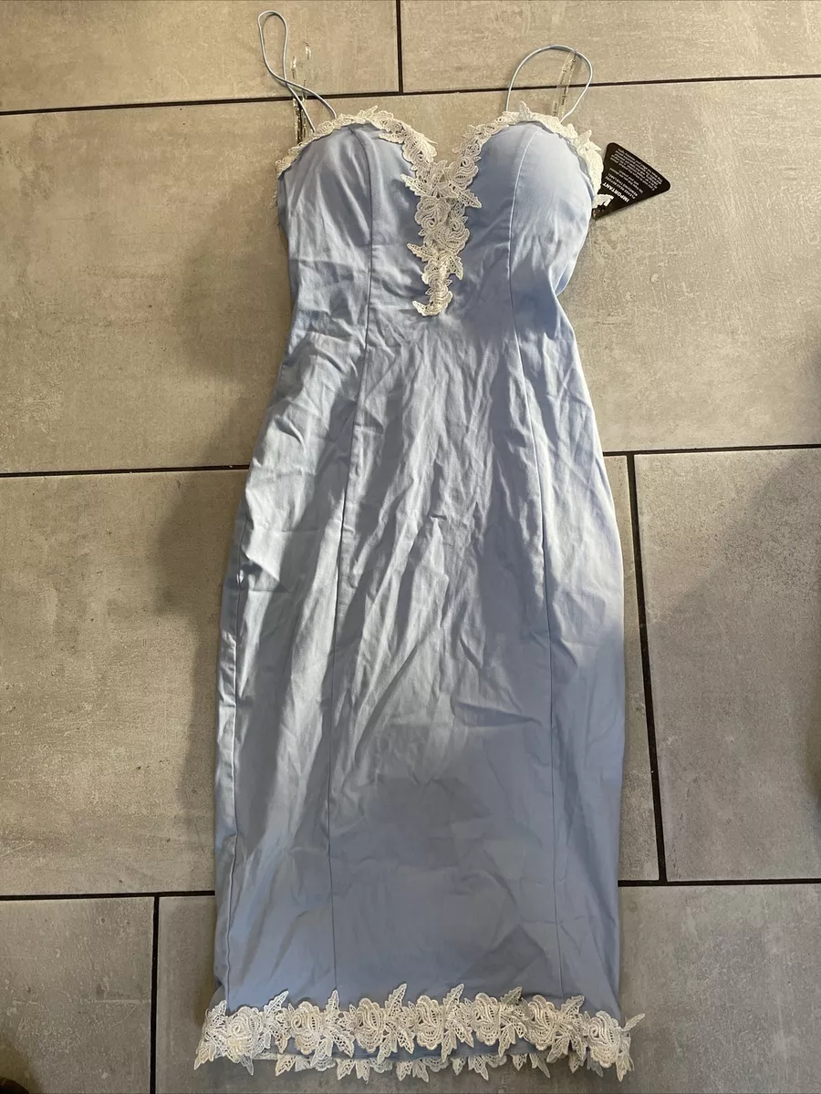 Cornflower blue cheap floral dress