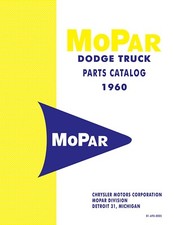 1960 Dodge Truck P-series Parts Catalog Book