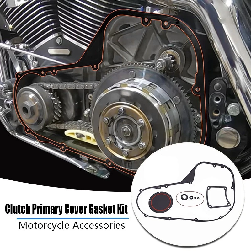 Kit de junta de cubierta primaria de embrague apto para Harley Electra Glide Road King 1999-2006 Foto 2 de 4