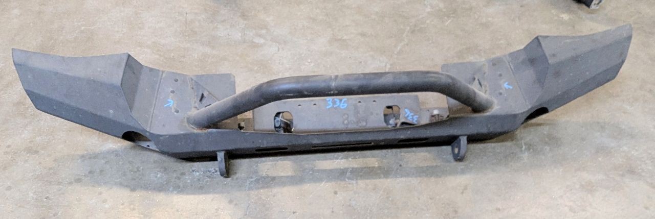 Black Front Bumper w/ Bull Bar | Fits 2007-2018 Jeep Wrangler