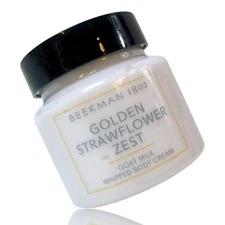 Beekman 1802 "Golden Strawflower Zest" Goat Milk Whipped Body Cream 8 oz. Sealed