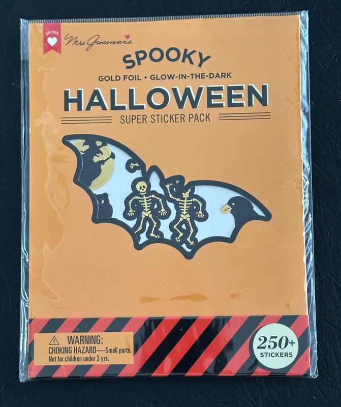 Very RARE 2016 Mrs. Grossman SPOoKY HALLOWEEN Super Sticker Pack~ 21 Strips~NEW