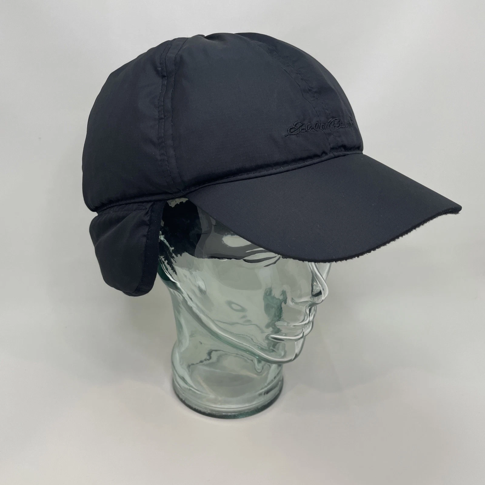 Eddie Bauer Trapper Hat Cap Ear Flap L/XL Black Fleece Lined Goose Down Filled
Opens in a new window