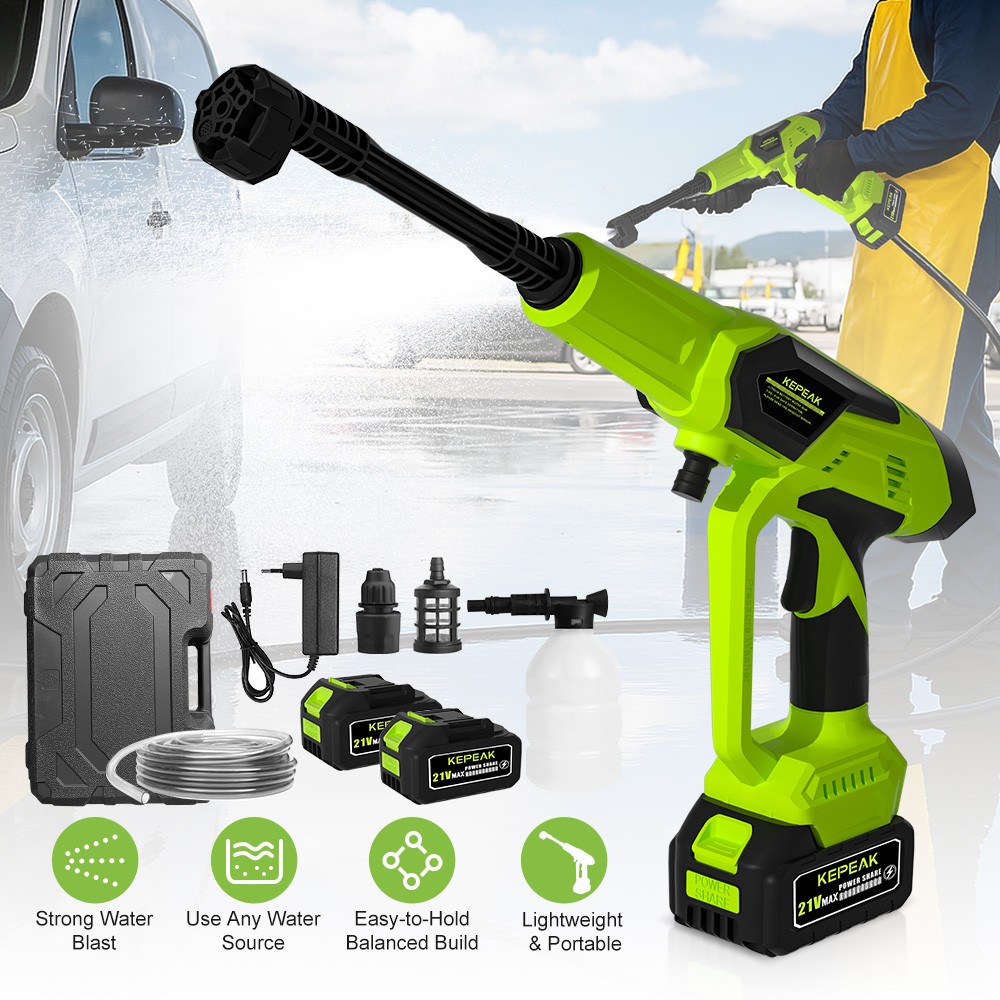 1450 PSI 6-in-1 Cordless Power Washer  Portable Pressure Washer 2x Batteries USA