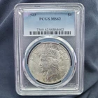 1923 Philadelphia Mint Peace Dollar  $1 PCGS Certified MS62