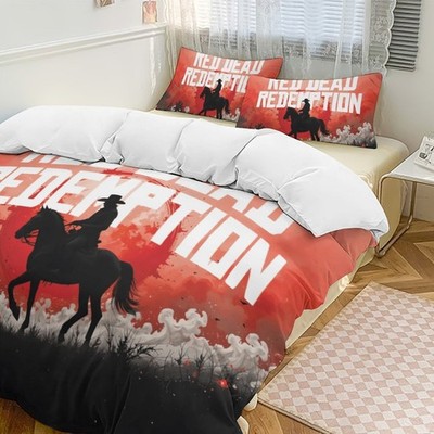 Anpassbar Bettwäsche Set 34.Red Dead Redemption Bettbezug Kissenbezüge80x80