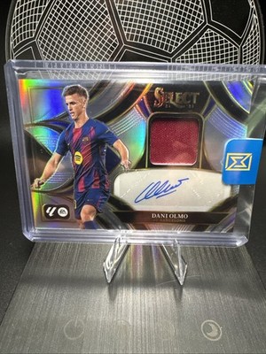 2025-26 Panini Select LALIGA Dani Olmo Silver Prizm Patch Auto Barcelona