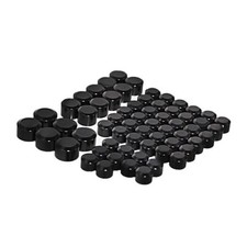 Motorcycle Bolt Covers Head Bolt Toppers Caps Black Kit for Harley All Black