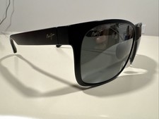 Maui Jim Red Sands Matte Black Gray Polarized Mens Sunglasses P58