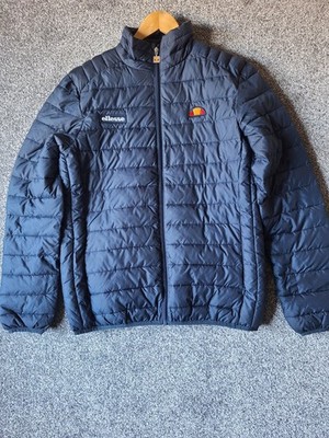 Ellese Herren Steppjacke ohne Kapuze blau Reißverschluss Gr. UK M