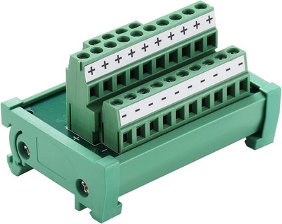 2 in 10 Out Terminal Blocks Module, 25A DIN Rail and Panel Mounting Power Distri