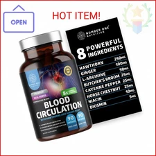 Premium Blood Circulation Supplement for Women and Men [8 Powerful Herbs & Vitam