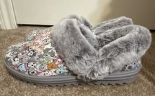 SKECHERS "BOBS" TOO COZY POOCH PARADE HOUSE SLIPPERS Womens 6