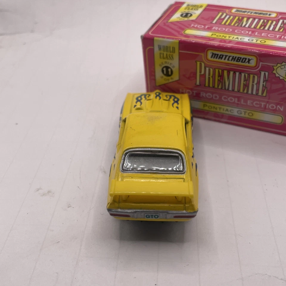Matchbox Premiere Collection World Class Series 11 Pontiac GTO Judge Yellow - Image 2 of 4