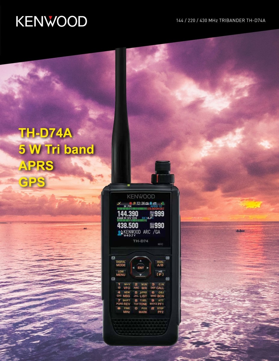 Kenwood THD74A Tri-band Handheld Transceiver for sale online | eBay