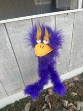 Doozy Bird Purple Whimsical Walking String Puppet Marionette Vintage Hosung