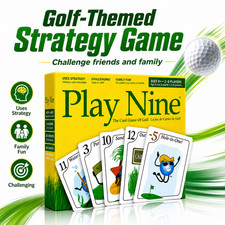 Play Nine Golf Card Game Family Strategy Party Game Ages 8+ Adults 2-6 Players