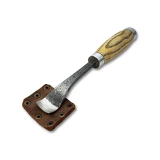 Hand-Forged Spoon Gouge. Bowl Carving Tool with Sheath. Gift for Him. Ash Handle