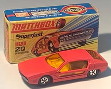MATCHBOX LESNEY SUPERFAST SERIES No 20 PINK LAMBORGHINI MARZA 1969 - VGC W BOX