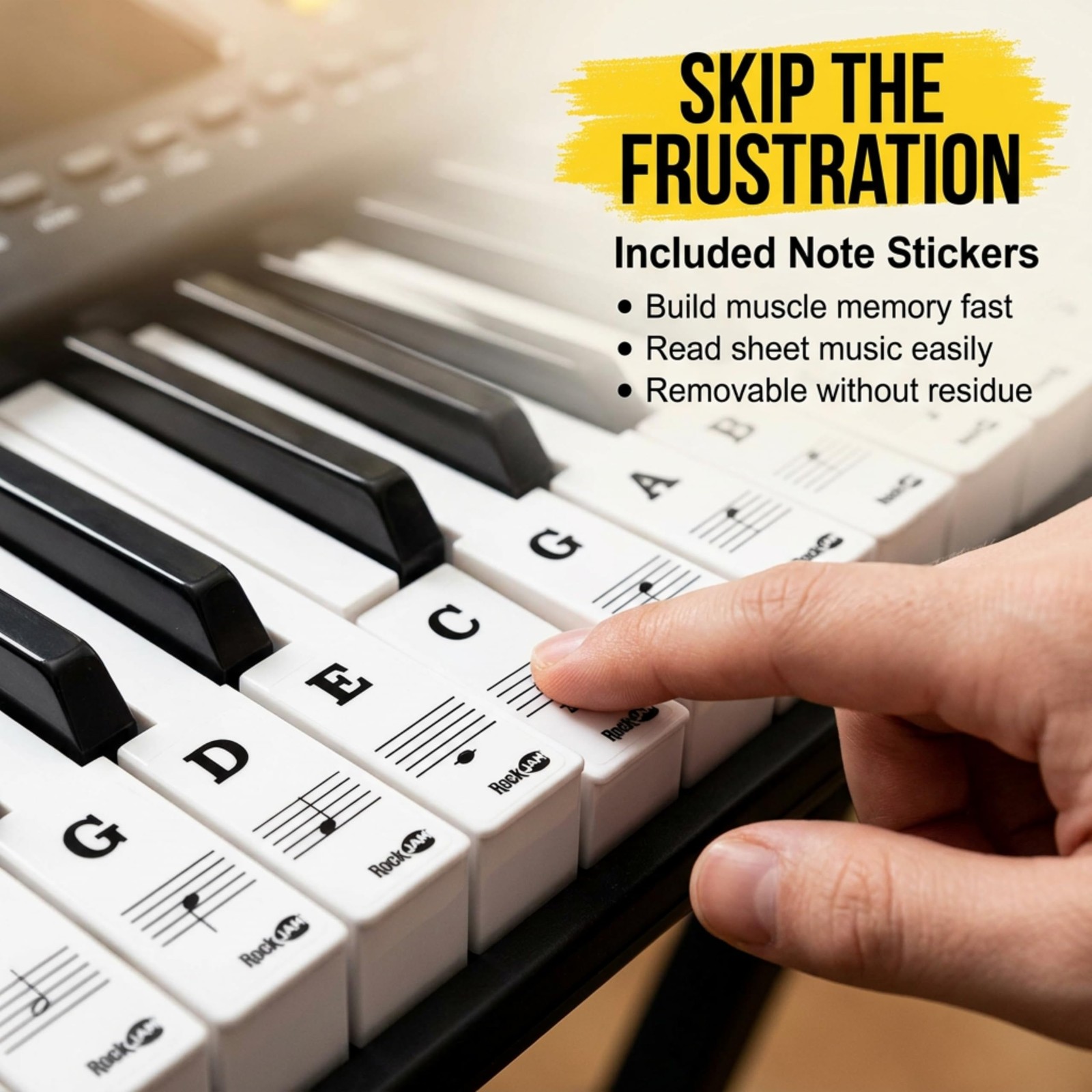 RockJam RJ361 Tastiera Pianoforte 61 Tasti Compatta per Principianti Pianola foto 6