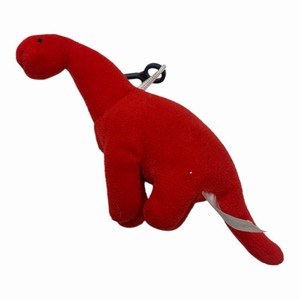 Red Plush Dinosaur Keychain Bag Charm Clip On Stuffed Animal