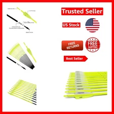Durable 30" Fluorescent Carbon Arrows for Target Practice & Hunting - 12pcs Set