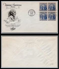 US FDC # 887 5c Daniel Chester French  ArtCraft Block  1940, 9Q3069