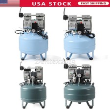 Silent Oil-Free Dental Air Compressor Dual Pressure Gauge 50dB For Chair