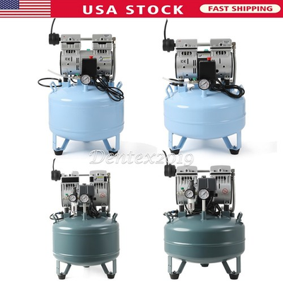 #ad Silent Oil Free Dental Air Compressor Dual Pressure Gauge 50dB For Chair $403.92