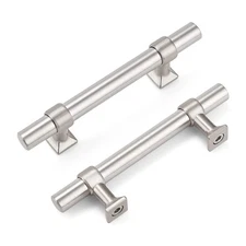 knobelite 15Pack Brushed Nickel Cabinet Pulls 3 inch Hole Centers Stainless S...