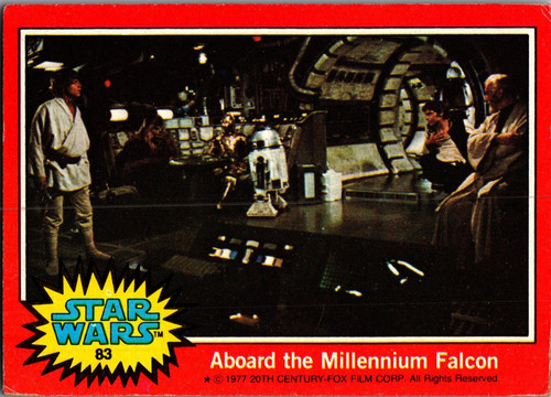 1977 Topps Star Wars #83 Aboard the Millennium Falcon — TAG (grade unconfirmed)