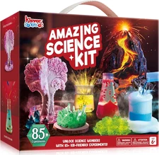 Science Kit for Kids 85+ Experiments STEM Volcano Crystal Tree Ages 6+ Gift Set!