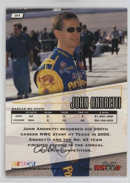 2001 Wheels High Gear John Andretti #21 - Image 2 of 2