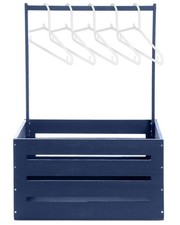 Wooden Baby Shower Crate Storage Basket With Handle Newborn Gift Navy Blue